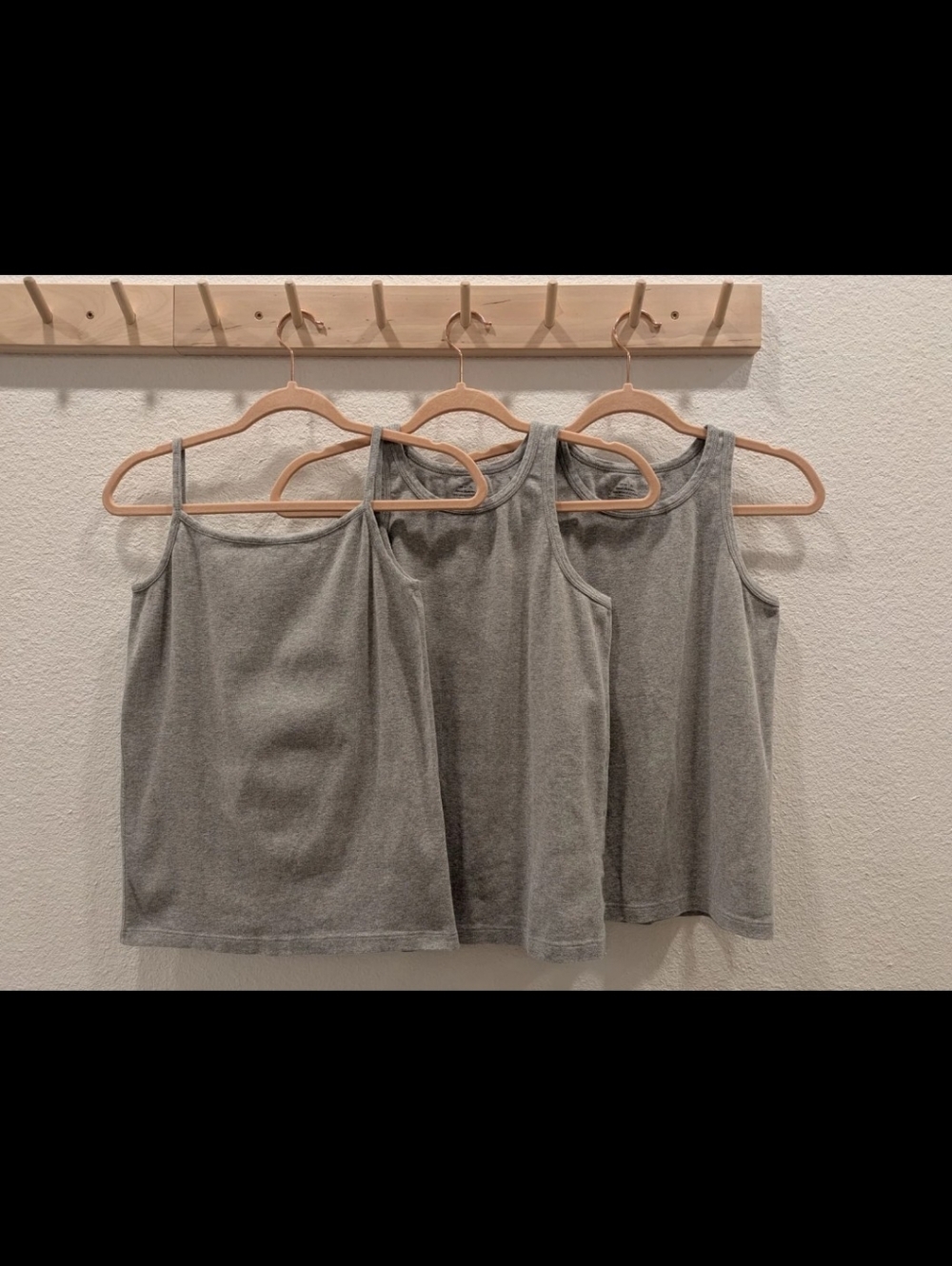 Hanna Andersson Organic Cotton Marled Grey tank tops and cami